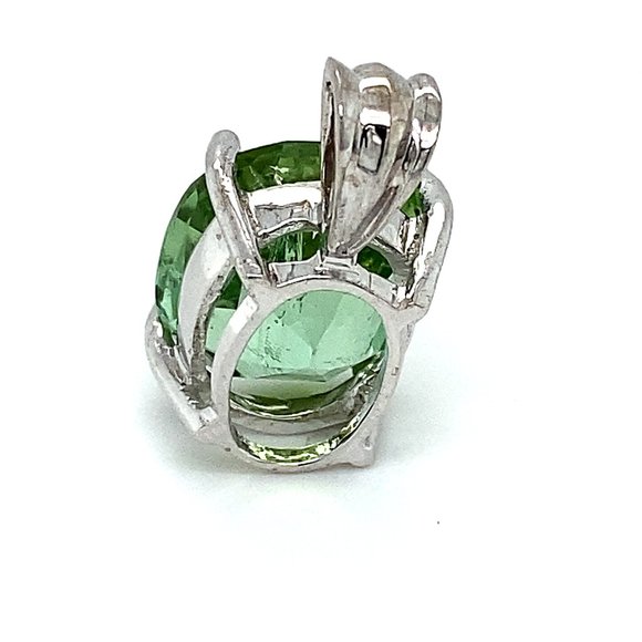 Mint Tourmaline 11.80ct Solid 14K Gold Pendant - Picture 5 of 7